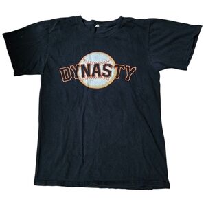 Boys Dynasty Black/Orange Round Neck Short Sleeve T-Shirt